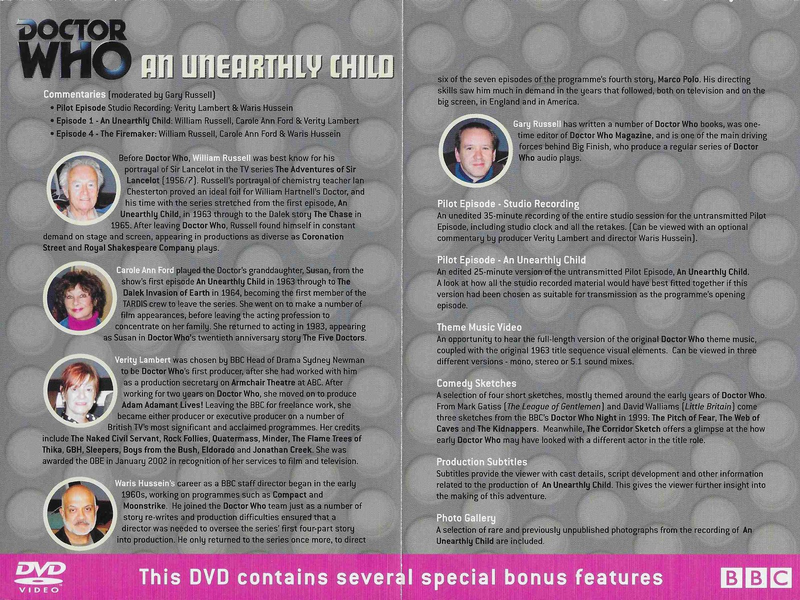 Inserts from BBCDVD 1882A